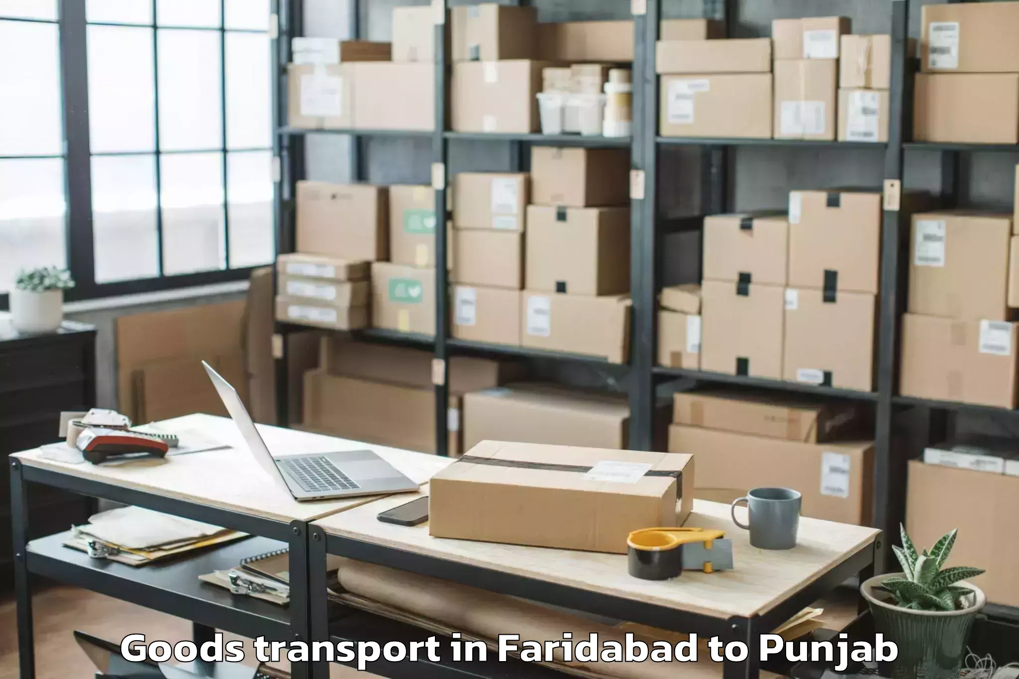 Leading Faridabad to Samana Goods Transport Provider